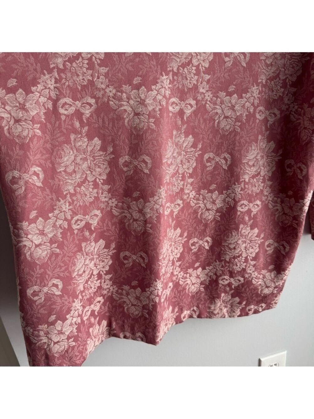 Vintage Niki Taylor Blazer + Skirt Set Sz L Pink Floral Suit Jacket Outfit Girly - Picture 8 of 16